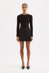 Maeve Pinstripe Mini Skirt