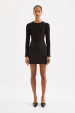 Maeve Pinstripe Mini Skirt
