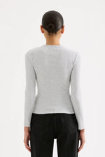 Organic Rib LS Tee Grey Marle