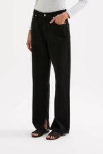 Organic Split Hem Jean Vintage Black
