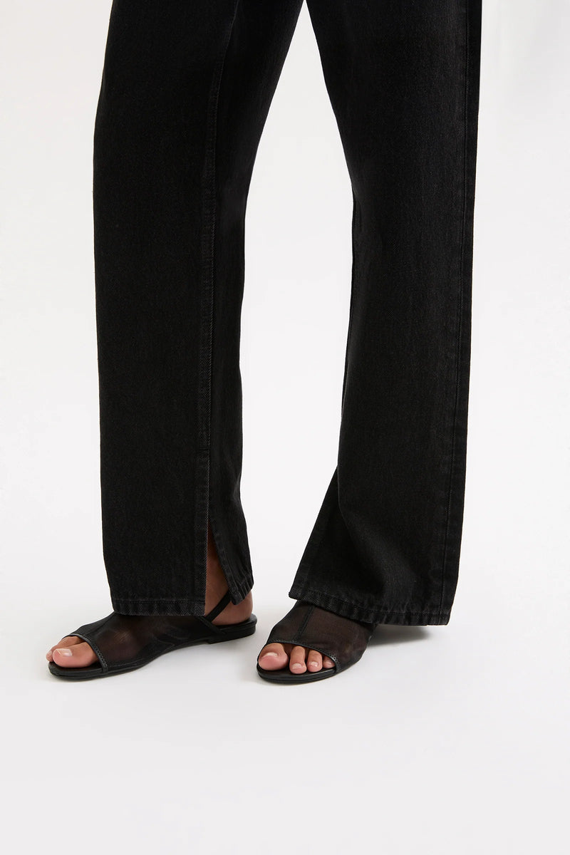Organic Split Hem Jean Vintage Black