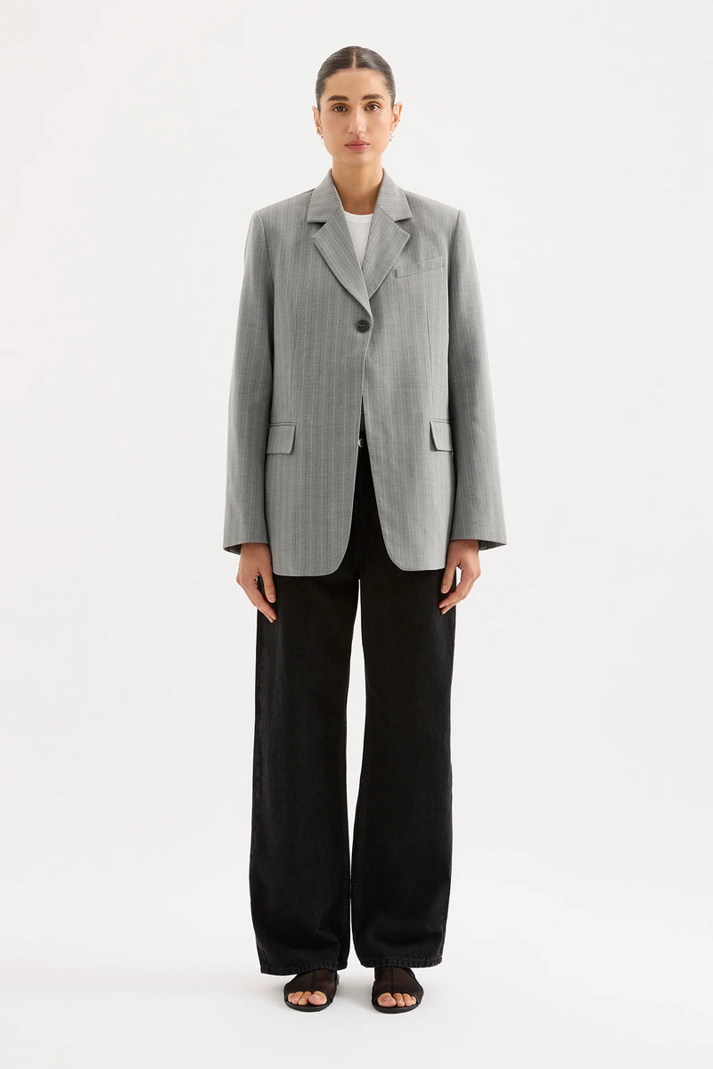 Cilia Blazer Steel Stripe