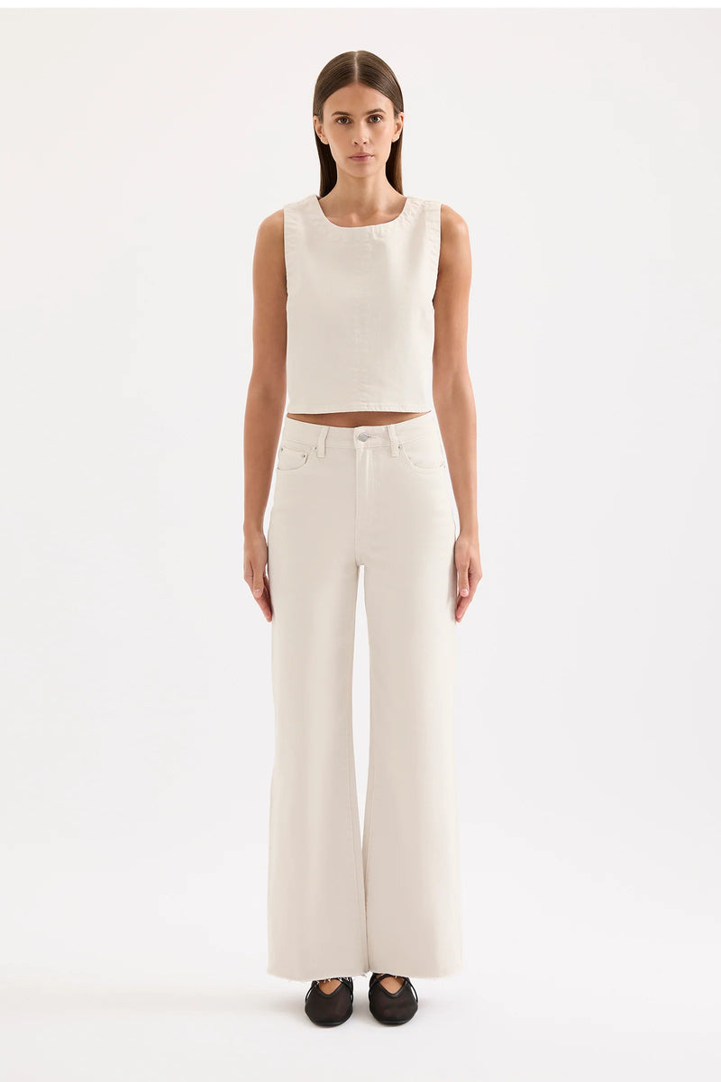 Cali Stretch Wide Leg Jean Dune