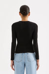 Organic Rib LS Tee Black