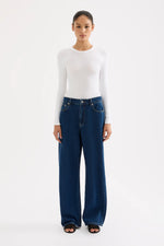 Organic Rib LS Tee White