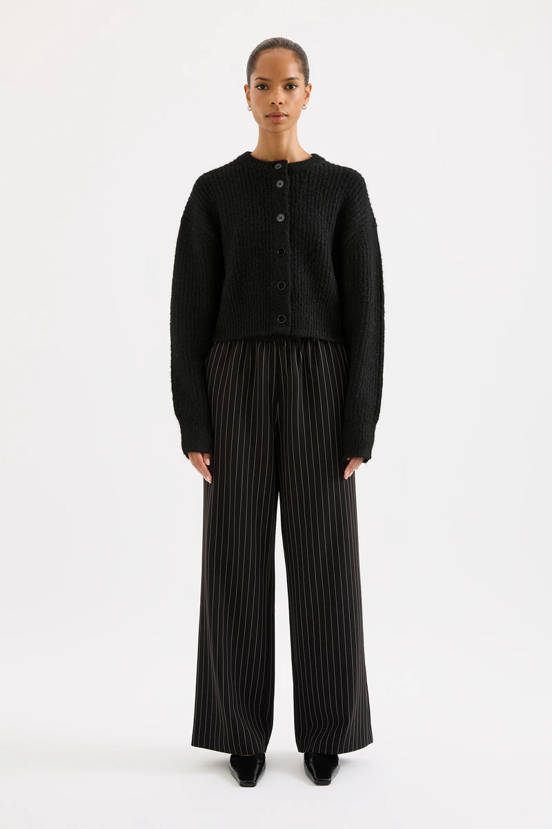 Nixon Cropped Cardigan Black
