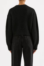 Nixon Cropped Cardigan Black
