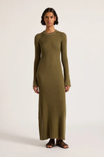 Gaia Knit Maxi Dress Olive