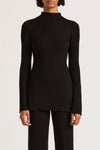 Malo Knit Tunic Black