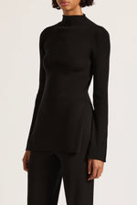 Malo Knit Tunic Black