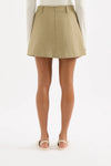 Audrey Tailored Mini Skirt Moss