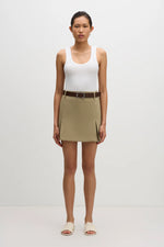 Audrey Tailored Mini Skirt Moss