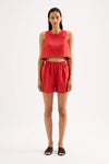 Ingrid Linen Short Chilli