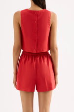 Ingrid Linen Short Chilli