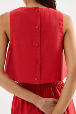 Ingrid Linen Top Chilli