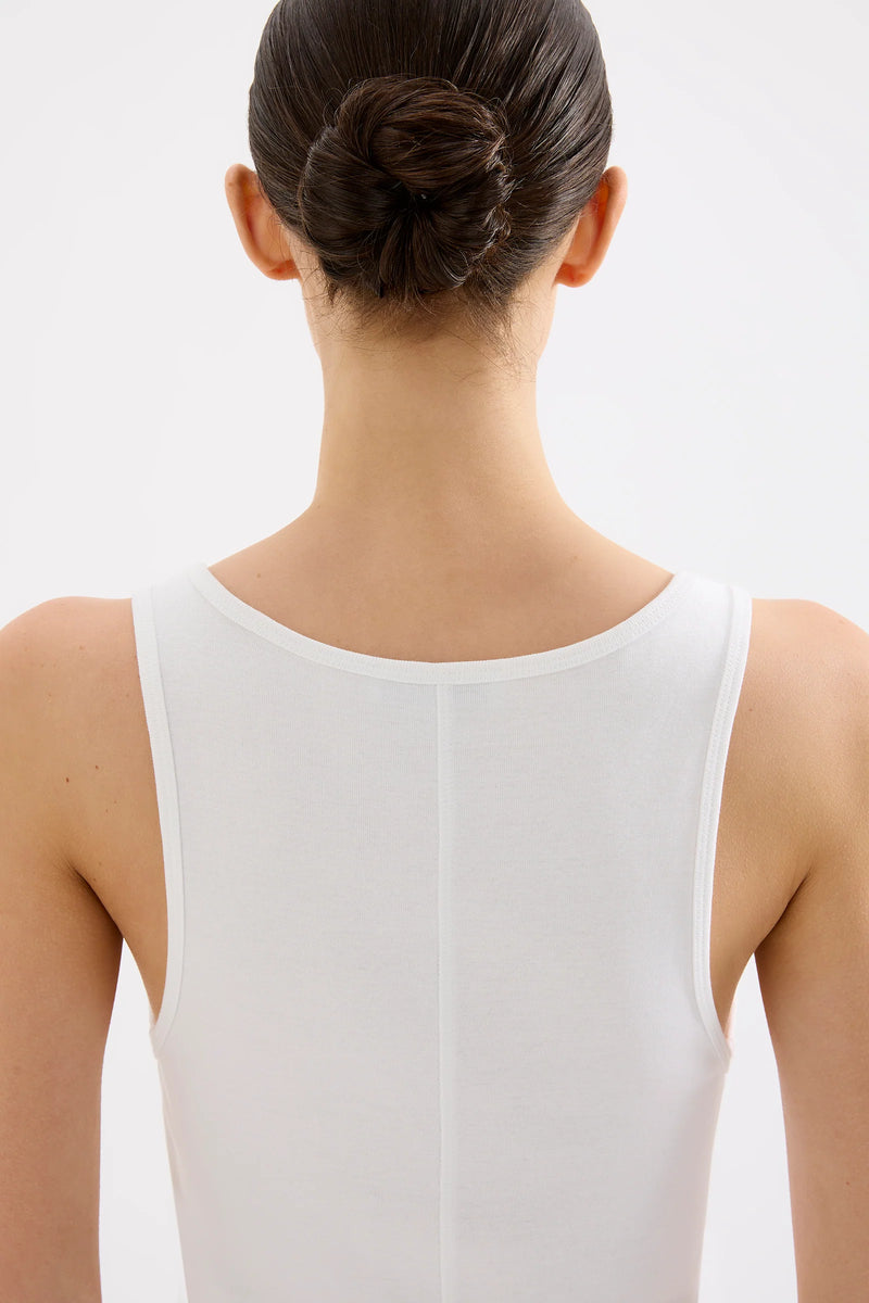 Organic 90s Singlet White