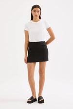 Clio Linen Mini Skirt Black