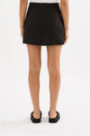 Clio Linen Mini Skirt Black