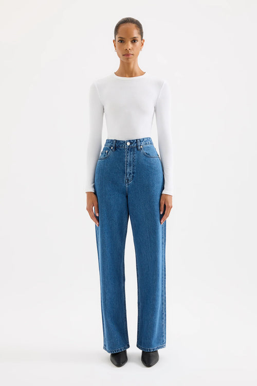 Organic Relaxed Leg Jean Fresh Blue