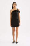 Reese Linen Mini Dress Black