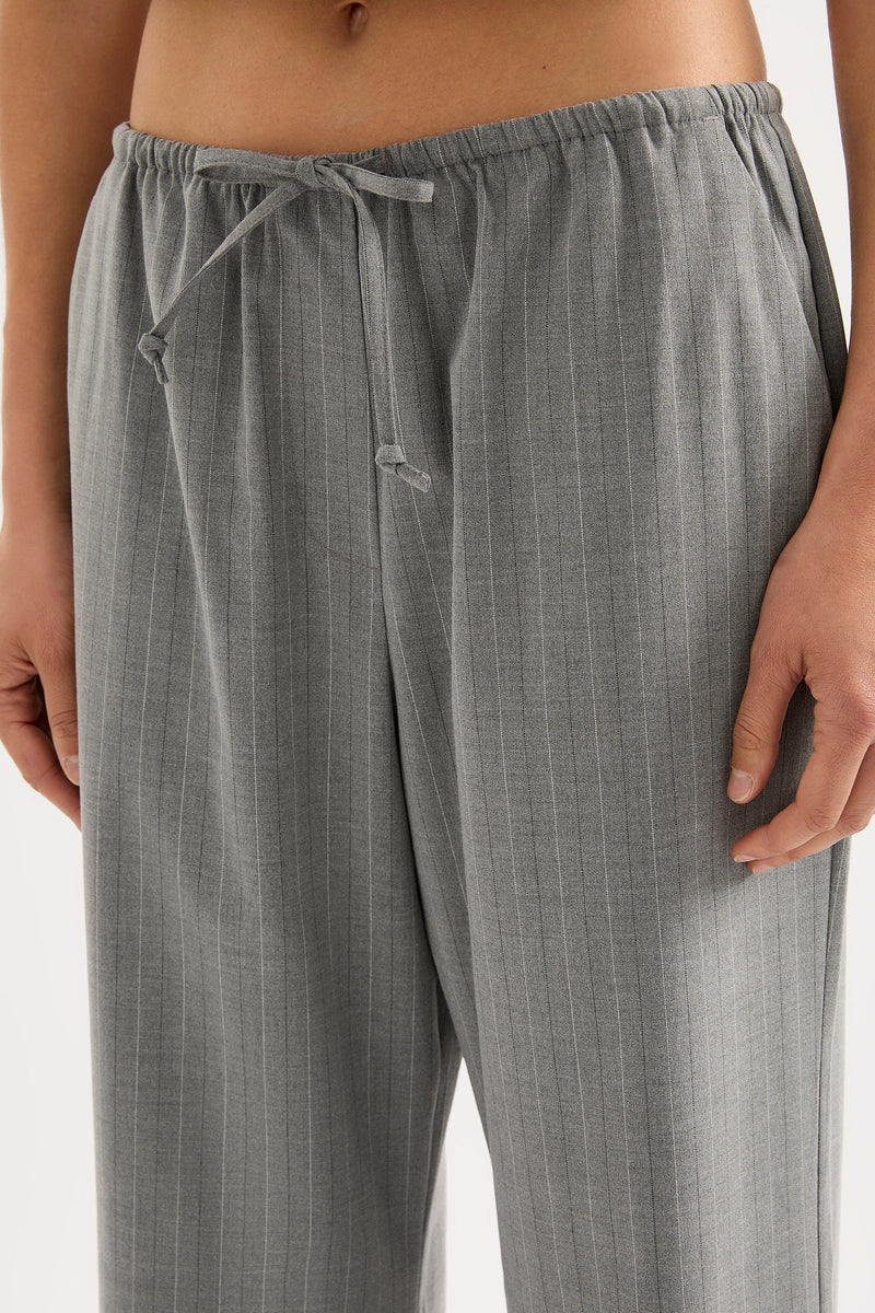 Cilia Drawstring Pant Steel Stripe