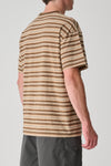 Mid Stripe SS Tee Wheat