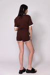 Mocha Classic Mesh Stripe Tee