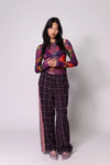 Chains and Roses LS Mesh Top
