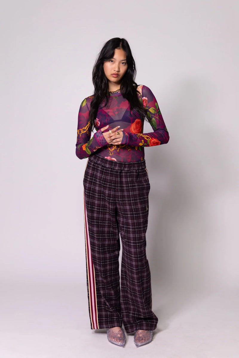 Chains and Roses LS Mesh Top