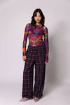 Chains and Roses LS Mesh Top