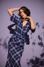 Sorrir Skirt Blue/ Purple Check