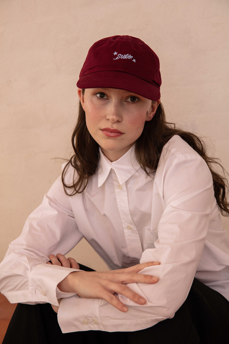 Sister Logo Cap Burgundy