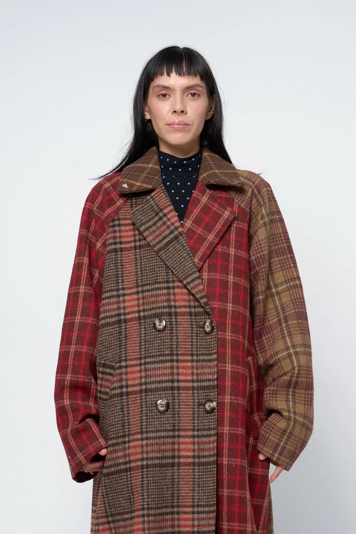 Double Breasted Blanket Coat Brick Wall