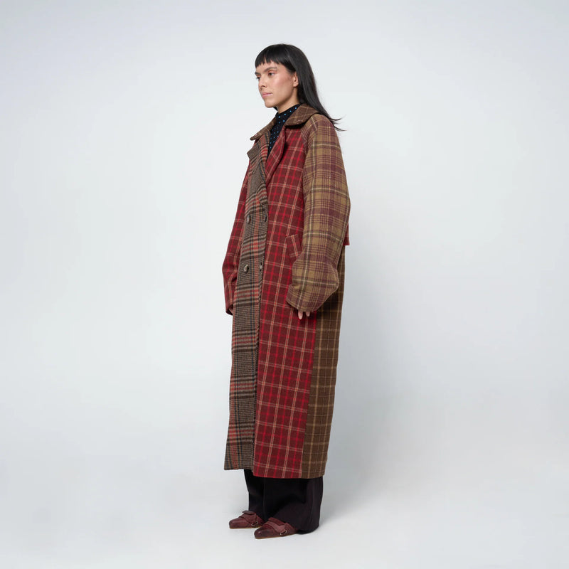 Double Breasted Blanket Coat Brick Wall