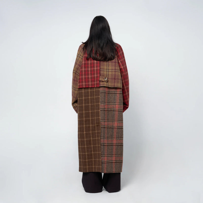 Double Breasted Blanket Coat Brick Wall