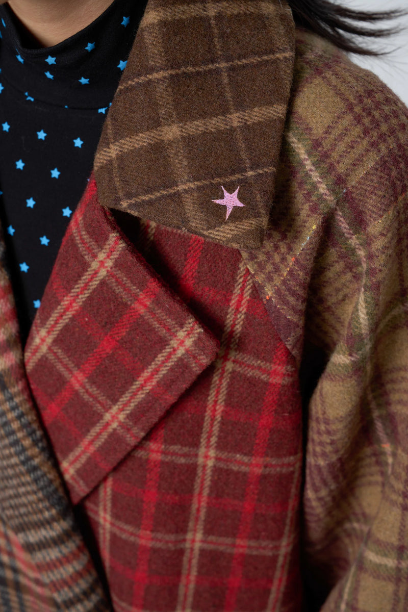 Double Breasted Blanket Coat Brick Wall