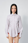 Ruffle Blouse Pink Stripe