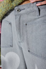 Stencil Barrel Jean Stone