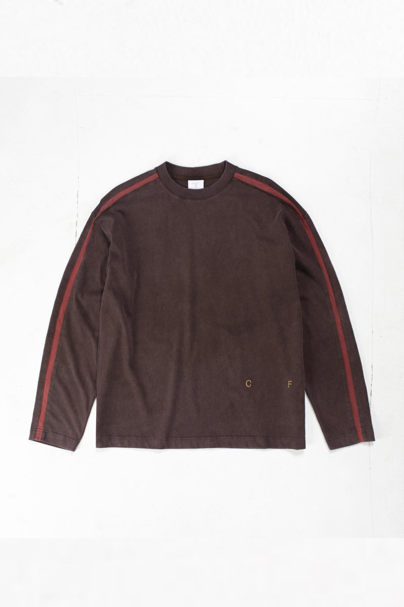 Washed Racer LS Tee Brown Red
