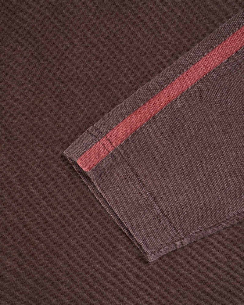 Washed Racer LS Tee Brown Red