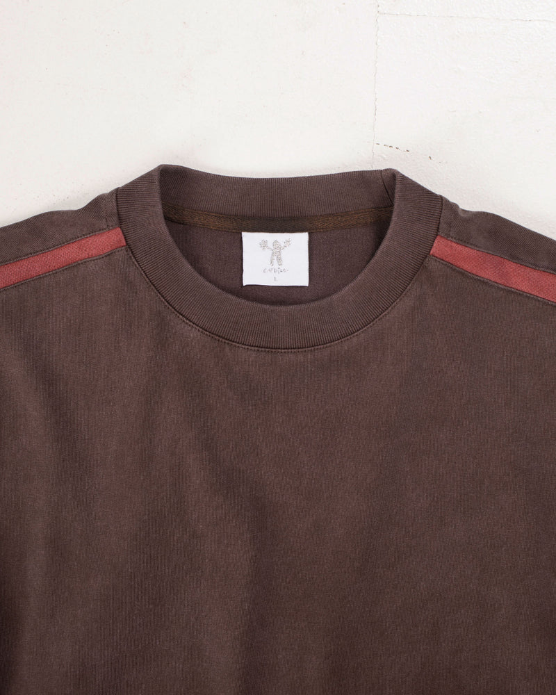 Washed Racer LS Tee Brown Red