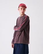 Washed Racer LS Tee Brown Red