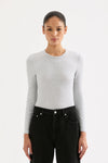 Organic Rib LS Tee Grey Marle