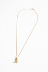 Cowboy Boot Charm Necklace Gold