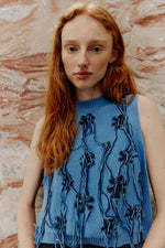 Niko Vest Floral Blue