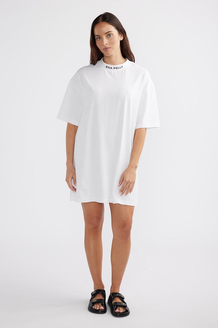 Cassie Tee Dress White