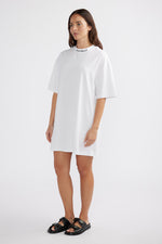 Cassie Tee Dress White