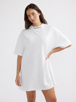 Cassie Tee Dress White