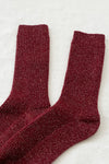 Winter Sparkle Socks Wine