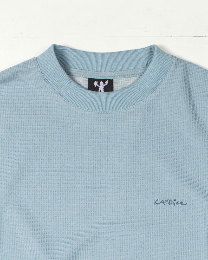 Logo Waffle LS T Shirt Baby Blue